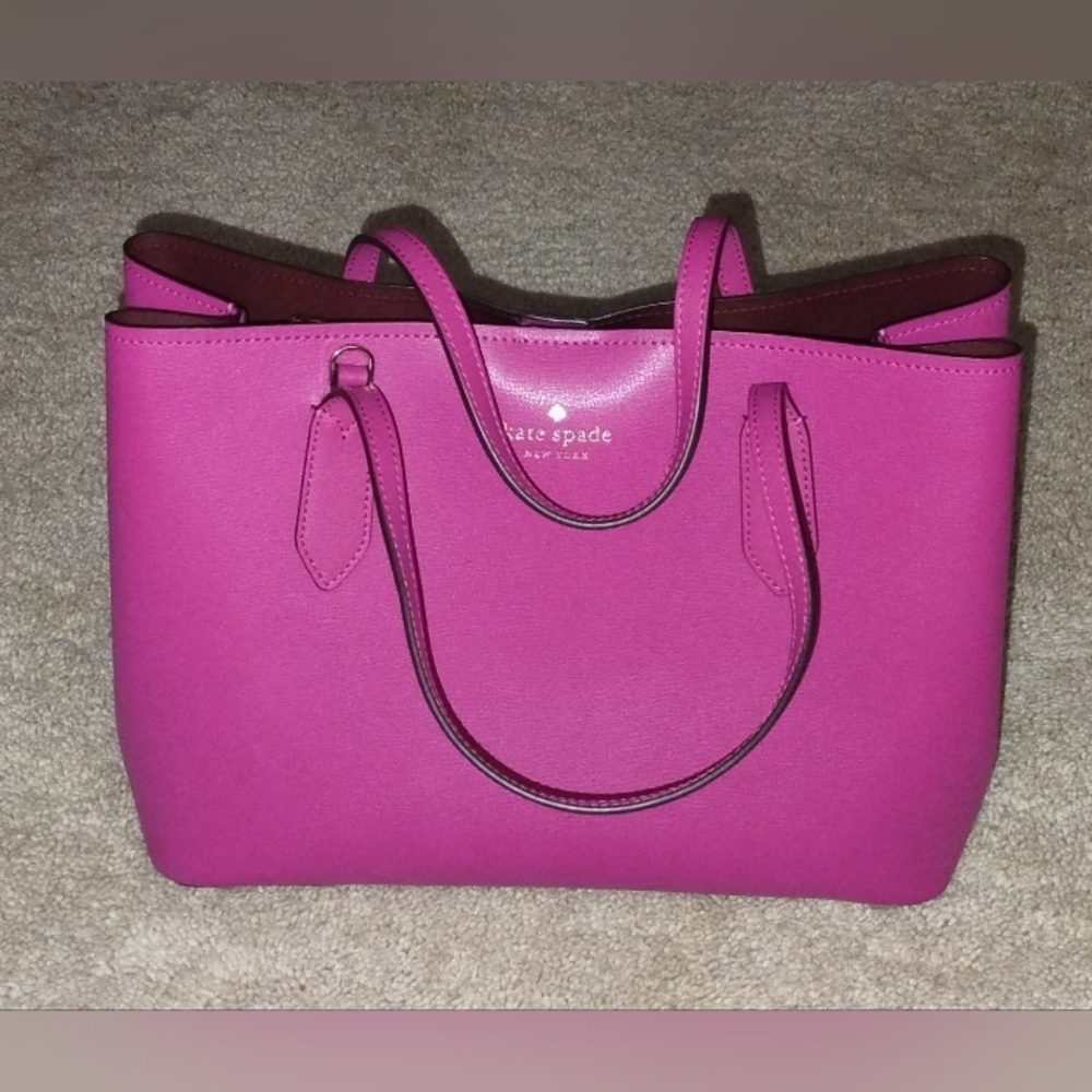 Kate Spade Harper Medium Pink Leather Tote/Satchel Handbag. Used- Excellent